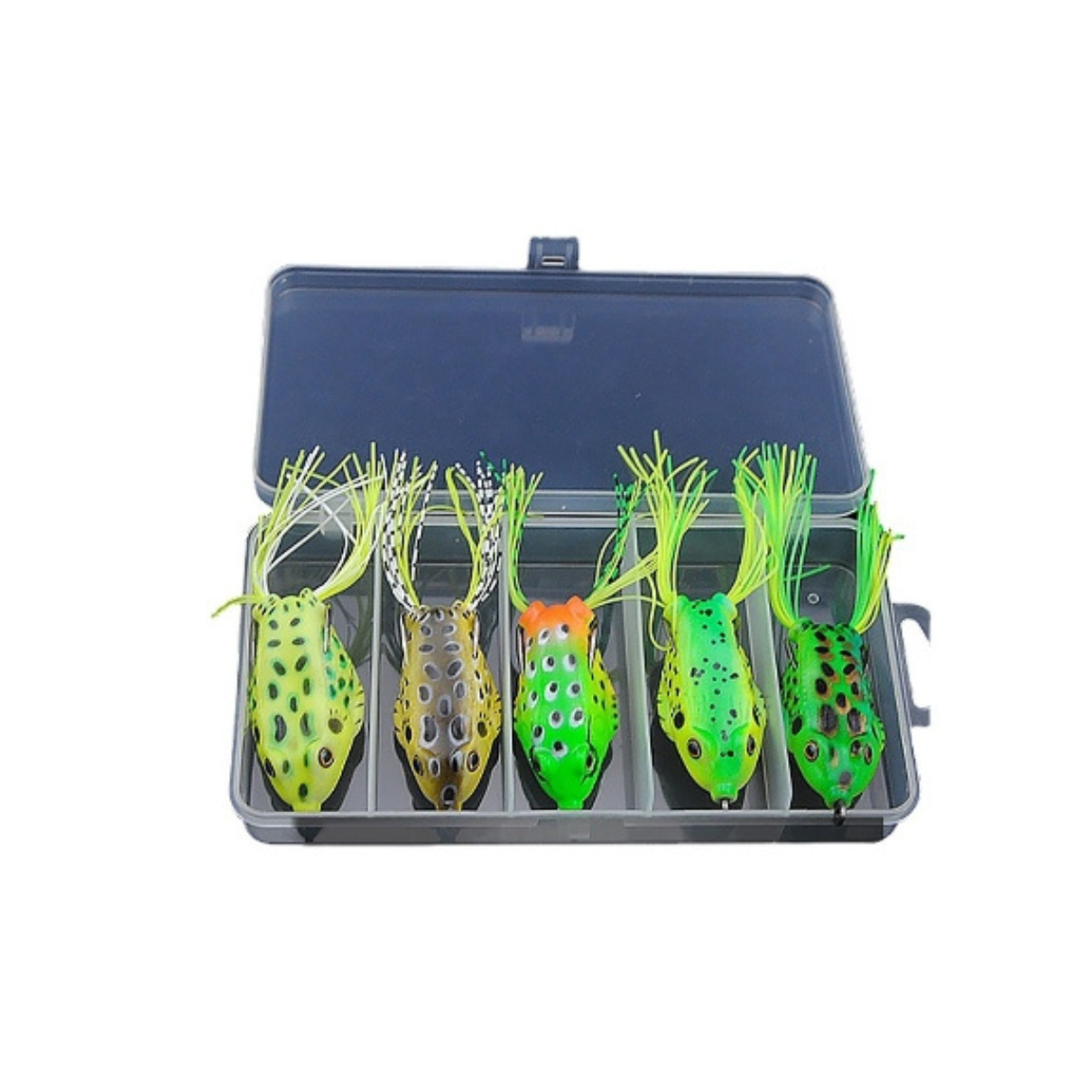 Kit de Señuelos - 5 Ranas + Organizador